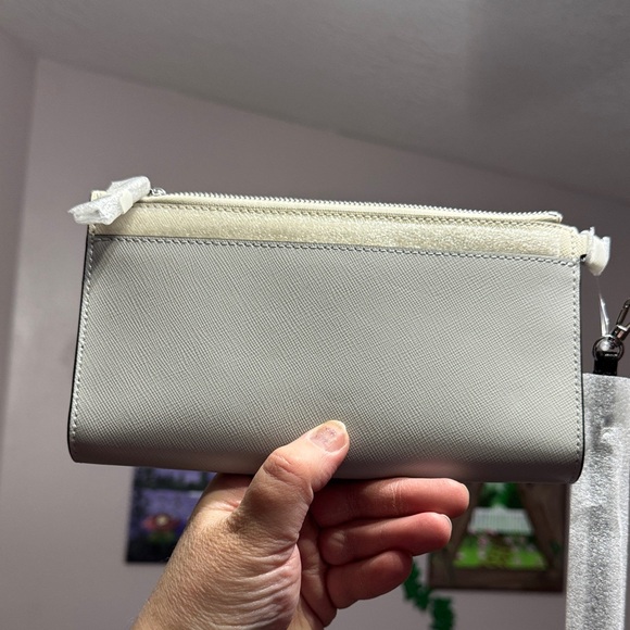 kate spade Cream and Gray Clutch